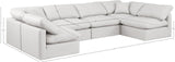 Indulge Cream Vegan Leather Modular Sectional 146Cream-Sec6D Meridian Furniture