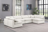 Indulge Cream Vegan Leather Modular Sectional 146Cream-Sec6D Meridian Furniture