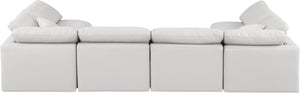 Indulge Cream Vegan Leather Modular Sectional 146Cream-Sec6D Meridian Furniture