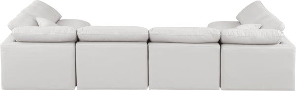 Indulge Cream Vegan Leather Modular Sectional 146Cream-Sec6D Meridian Furniture