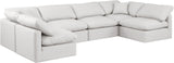 Indulge Cream Vegan Leather Modular Sectional 146Cream-Sec6D Meridian Furniture