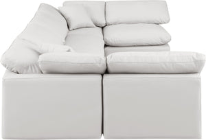 Indulge Cream Vegan Leather Modular Sectional 146Cream-Sec6D Meridian Furniture