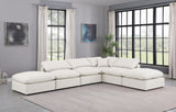 Indulge Cream Vegan Leather Modular Sectional 146Cream-Sec6E Meridian Furniture