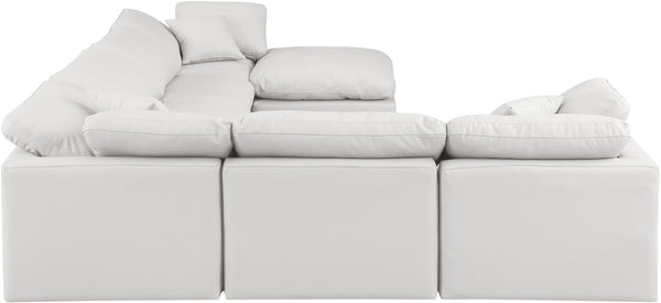 Indulge Cream Vegan Leather Modular Sectional 146Cream-Sec7A Meridian Furniture