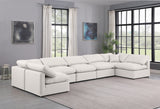 Indulge Cream Vegan Leather Modular Sectional 146Cream-Sec7B Meridian Furniture