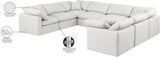 Indulge Cream Vegan Leather Modular Sectional 146Cream-Sec8A Meridian Furniture