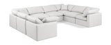 Indulge Cream Vegan Leather Modular Sectional 146Cream-Sec8A Meridian Furniture