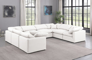 Indulge Cream Vegan Leather Modular Sectional 146Cream-Sec8A Meridian Furniture