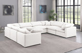 Indulge Cream Vegan Leather Modular Sectional 146Cream-Sec8A Meridian Furniture