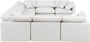 Indulge Cream Vegan Leather Modular Sectional 146Cream-Sec8A Meridian Furniture