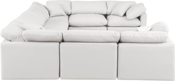 Indulge Cream Vegan Leather Modular Sectional 146Cream-Sec8A Meridian Furniture