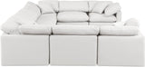 Indulge Cream Vegan Leather Modular Sectional 146Cream-Sec8A Meridian Furniture