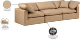 Indulge Tan Vegan Leather Modular Sofa 146Tan-S105 Meridian Furniture