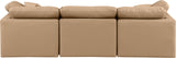 Indulge Tan Vegan Leather Modular Sofa 146Tan-S105 Meridian Furniture