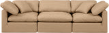 Indulge Tan Vegan Leather Modular Sofa 146Tan-S105 Meridian Furniture