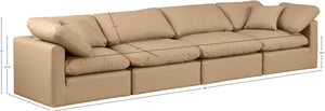 Indulge Tan Vegan Leather Modular Sofa 146Tan-S140 Meridian Furniture