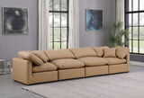 Indulge Tan Vegan Leather Modular Sofa 146Tan-S140 Meridian Furniture