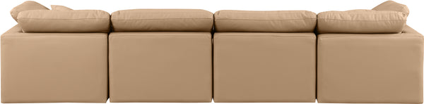 Indulge Tan Vegan Leather Modular Sofa 146Tan-S140 Meridian Furniture