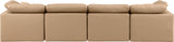 Indulge Tan Vegan Leather Modular Sofa 146Tan-S140 Meridian Furniture