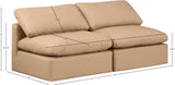 Indulge Tan Vegan Leather Modular Sofa 146Tan-S2 Meridian Furniture