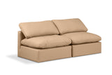 Indulge Tan Vegan Leather Modular Sofa 146Tan-S2 Meridian Furniture