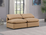 Indulge Tan Vegan Leather Modular Sofa 146Tan-S2 Meridian Furniture