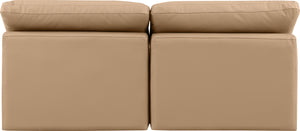 Indulge Tan Vegan Leather Modular Sofa 146Tan-S2 Meridian Furniture