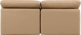 Indulge Tan Vegan Leather Modular Sofa 146Tan-S2 Meridian Furniture