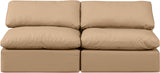 Indulge Tan Vegan Leather Modular Sofa 146Tan-S2 Meridian Furniture