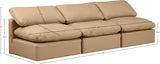 Indulge Tan Vegan Leather Modular Sofa 146Tan-S3 Meridian Furniture