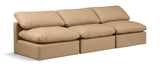 Indulge Tan Vegan Leather Modular Sofa 146Tan-S3 Meridian Furniture