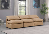 Indulge Tan Vegan Leather Modular Sofa 146Tan-S3 Meridian Furniture