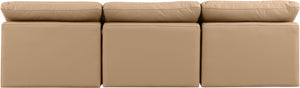 Indulge Tan Vegan Leather Modular Sofa 146Tan-S3 Meridian Furniture