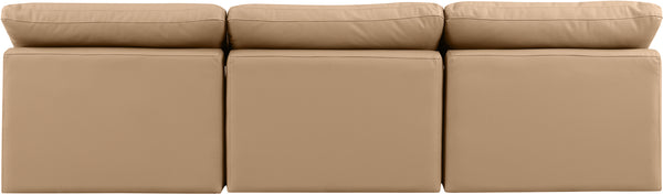 Indulge Tan Vegan Leather Modular Sofa 146Tan-S3 Meridian Furniture