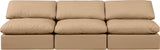 Indulge Tan Vegan Leather Modular Sofa 146Tan-S3 Meridian Furniture