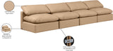 Indulge Tan Vegan Leather Modular Sofa 146Tan-S4 Meridian Furniture