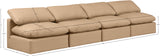 Indulge Tan Vegan Leather Modular Sofa 146Tan-S4 Meridian Furniture