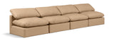 Indulge Tan Vegan Leather Modular Sofa 146Tan-S4 Meridian Furniture