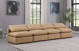 Indulge Tan Vegan Leather Modular Sofa 146Tan-S4 Meridian Furniture