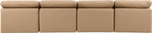 Indulge Tan Vegan Leather Modular Sofa 146Tan-S4 Meridian Furniture