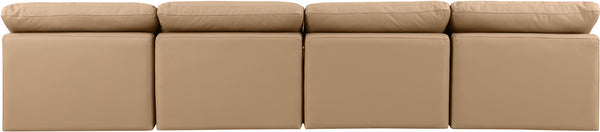 Indulge Tan Vegan Leather Modular Sofa 146Tan-S4 Meridian Furniture