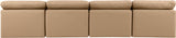 Indulge Tan Vegan Leather Modular Sofa 146Tan-S4 Meridian Furniture