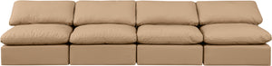 Indulge Tan Vegan Leather Modular Sofa 146Tan-S4 Meridian Furniture