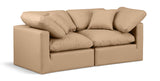 Indulge Tan Vegan Leather Modular Sofa 146Tan-S70 Meridian Furniture