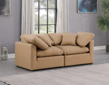 Indulge Tan Vegan Leather Modular Sofa 146Tan-S70 Meridian Furniture