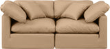 Indulge Tan Vegan Leather Modular Sofa 146Tan-S70 Meridian Furniture