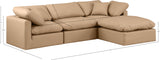 Indulge Tan Vegan Leather Modular Sectional 146Tan-Sec4A Meridian Furniture