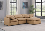 Indulge Tan Vegan Leather Modular Sectional 146Tan-Sec4A Meridian Furniture