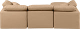 Indulge Tan Vegan Leather Modular Sectional 146Tan-Sec4A Meridian Furniture