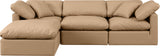 Indulge Tan Vegan Leather Modular Sectional 146Tan-Sec4A Meridian Furniture